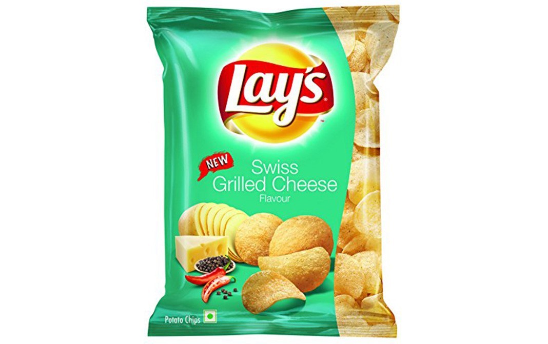 Lay's Swiss Grilled Cheese Flavour Potato Chips   Pack  55 grams